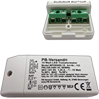 Los mejores  - PB Versand - Transformador para Bombilla (G4- 12 V CC- 0-5-15 W)